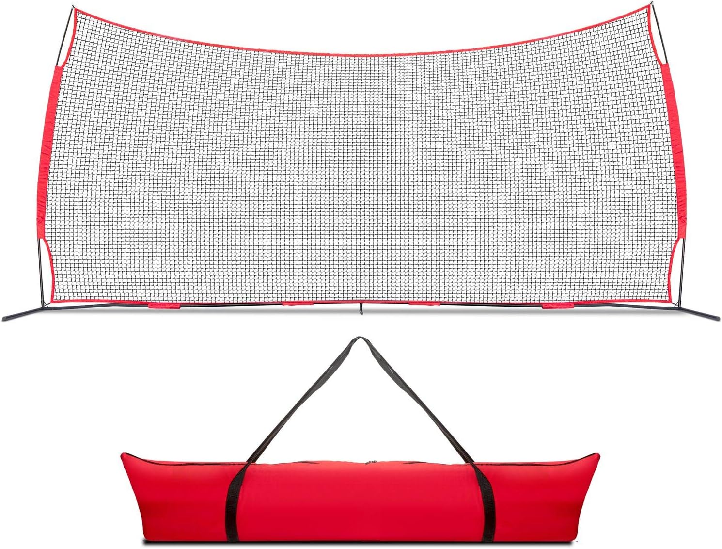 20x10 Lacrosse Backstop – Heavy Duty Lacrosse Backstop Netting, 200 Sq Ft Ball Stop Net for Backyard | Baseball, Soccer, Softball, Basketball, Hockey & Multi-Sport Training | Easy Setup, Portable