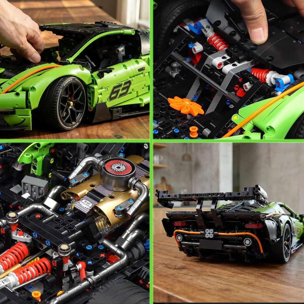 Hypercar No. 01 Building Set, 1:8 Scale Sports Car Model Kit for Adults, Collectible and Display Race Car Advanced Vehicle Model for Home or Office Décor, Gift for Motorsport Fans, (4150PCS)