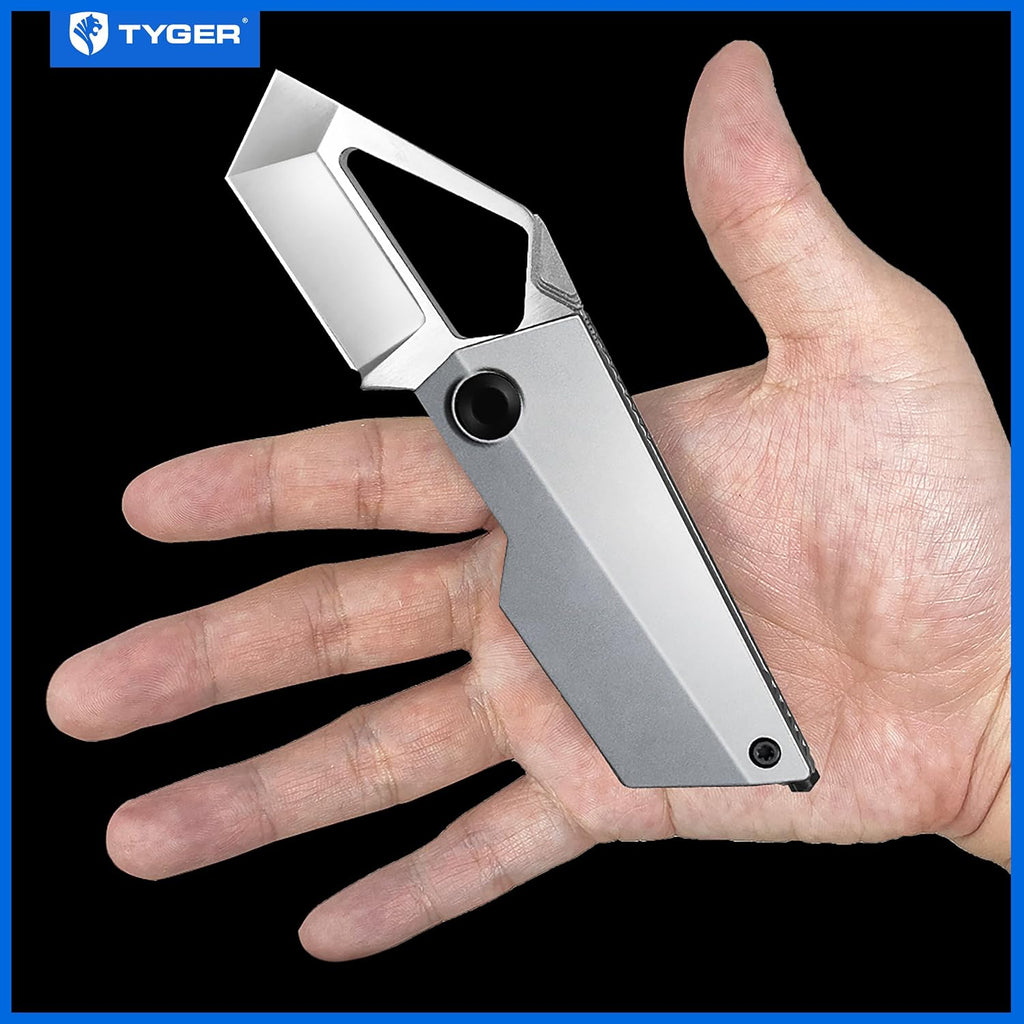 Tyger K7 EDC Folding Pocket Knife | Satin Finish Ultra Premium M390 Steel Blade | Titanium Alloy Handle | TG-KF9M3577