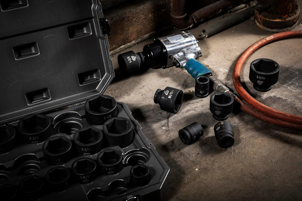 GEARWRENCH 29 Piece 3/4' Drive 6 Point SAE Impact Socket Set | 3/4' to 1-7/8' | 84035