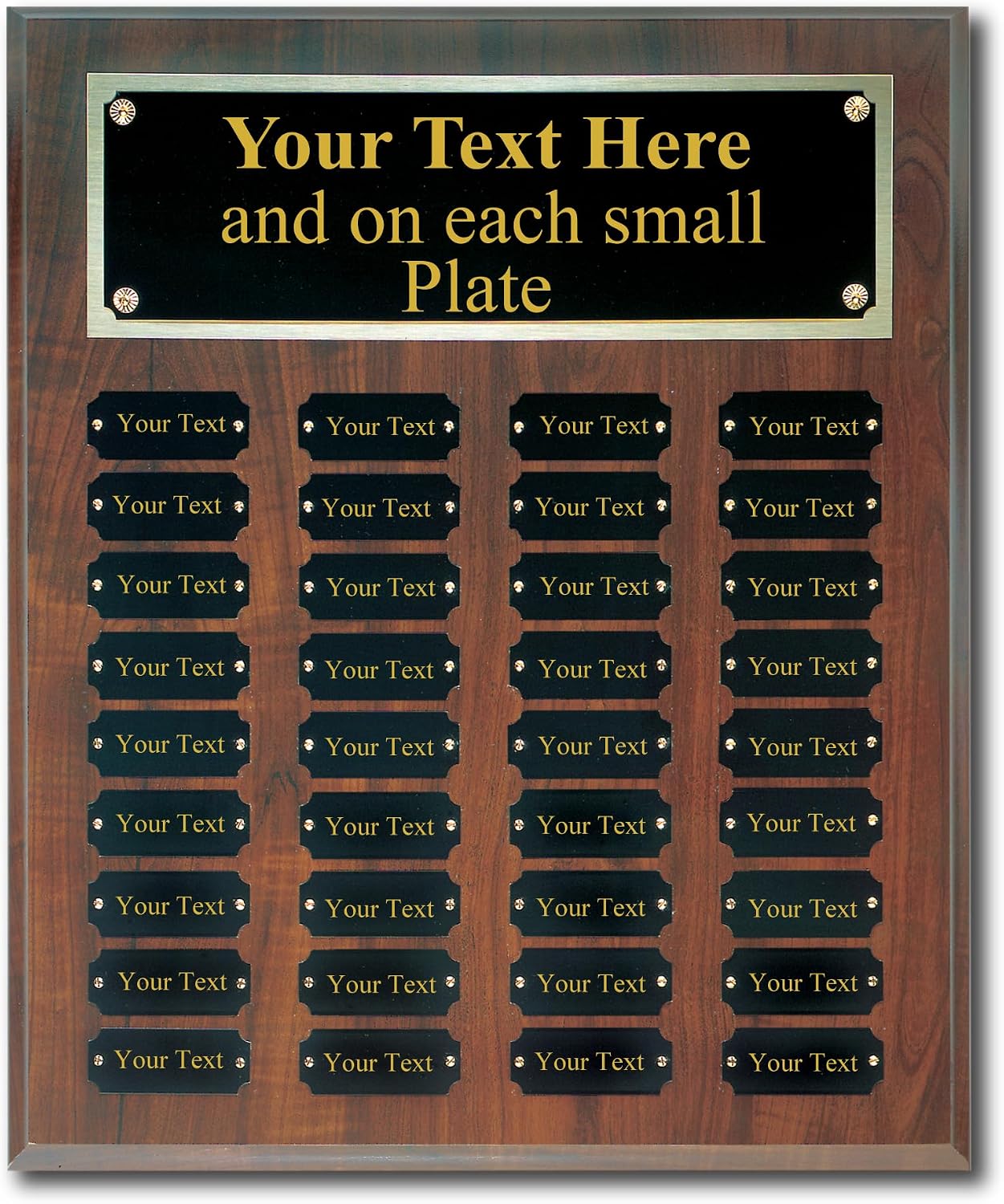 Perpetual Plaque Award 15'X18', 36 Multiple Name plates, Personalized Perpetual Award, Engraved Trophy, Achievement Award, Sport Award, Ongoing Award, Employee Recognition, Perpetual Trophy Award