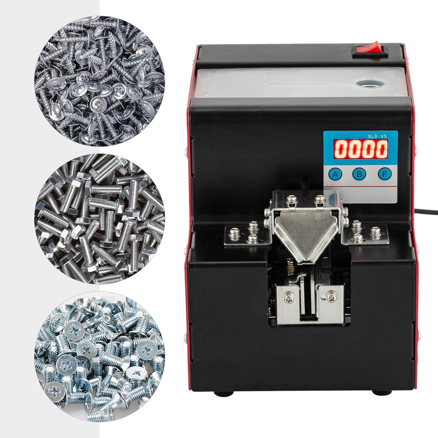 Automatic Screw Feeder,Screw Arranging Machine with Counting Function,Track Width and Brush Height Adjustable Screw Feeder for Electronics, Plastics, Electrical Appliances
