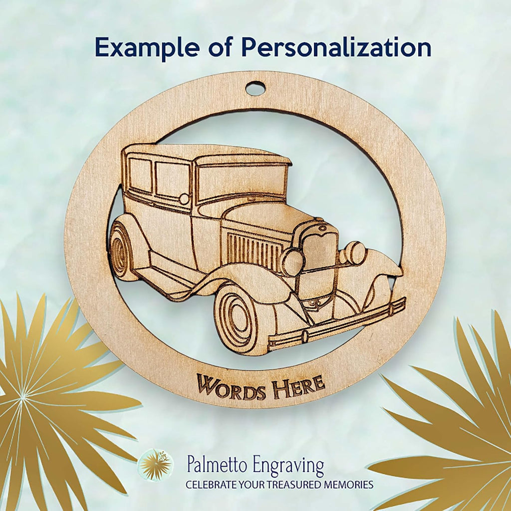 10PK Personalized Model A Ornament, Model A Lover, Antique Car Decorations, Automotive Christmas Ornaments, Handmade in The USA