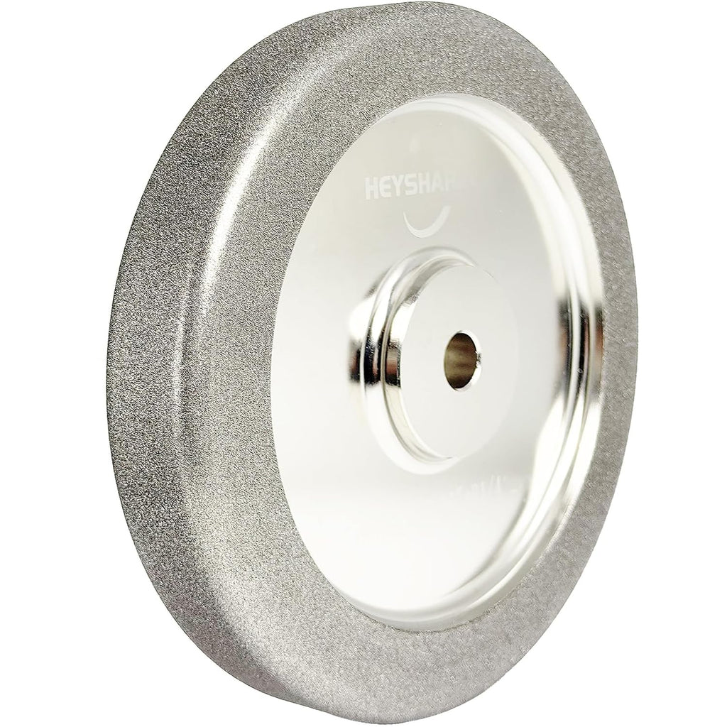 4 in 1 CBN Grinding Wheel 8 inch 180 Grit,1.25' Wide,5/8' Arbor,for Sharpening Woodturning Tools、High Speed Steel Tools (180 Grit)