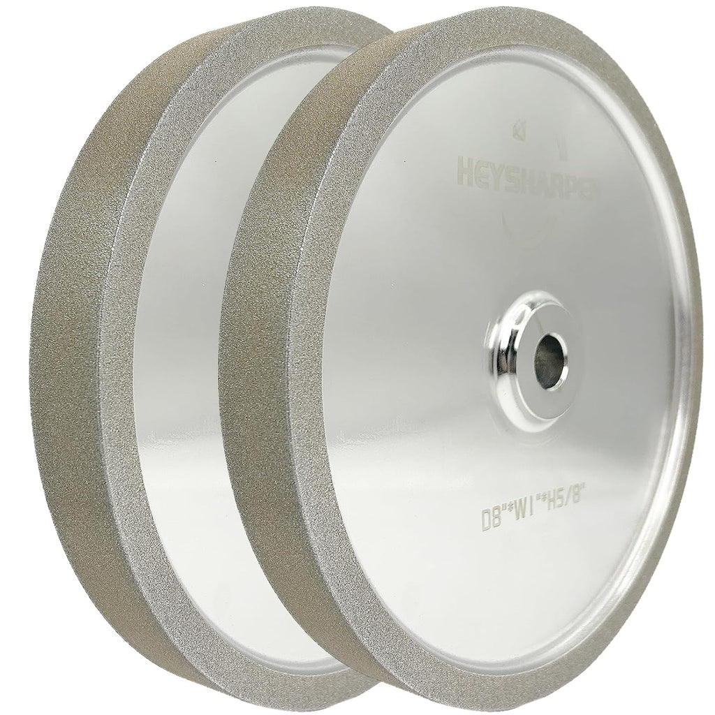 CBN Grinding Wheel 8 inch 80&180 Grit,1' Wide,5/8' Arbor,for Sharpening Woodturning and HSS Tools,Suitable for All Kinds of 8-inch Bench Grinders(80&180 Grit)