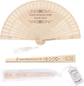 100 PCS Custom Fans Personalized Folding Fans for Line Dancing Wooden Hand Fan Wedding Favors Gift for Guests Personalized Fans for Events