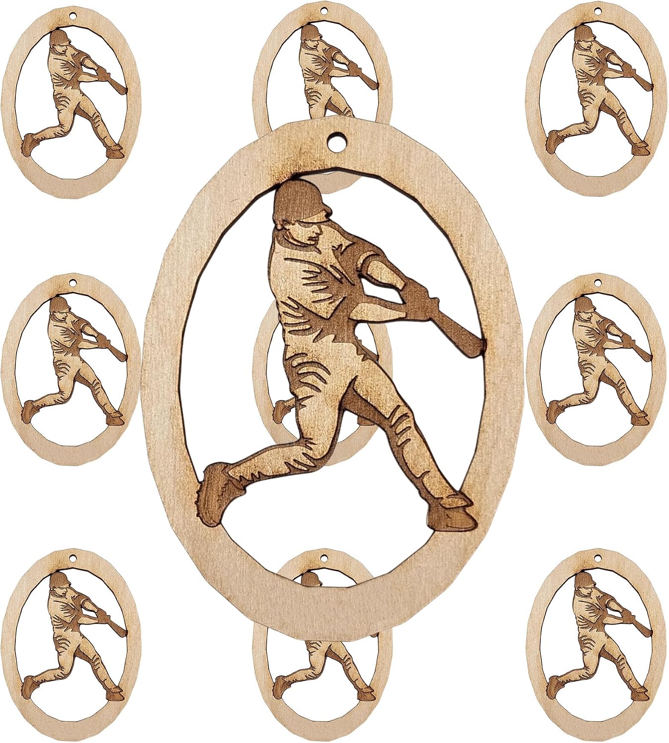 10PK Personalized Baseball Ornaments, Baseball Team Player Gifts, Sports Ornaments, Sports Christmas Tree Decorations, Baseball Themed Gift Ideas for Team, Handmade in The USA