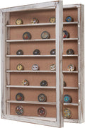 18x24 Shadow Box with Shelves and Magnetic Door, Oversized Shadow Boxes Display Cases with Detachable Shelves for Coins Medals Bouquet Figures Miniatures-Vintage White
