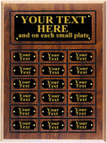PW Engraving 11 3/4 X 15 3/4 Perpetual Plaque Award, 18 Multiple Name plate Board, 15.75' X 11.75', Trophy Award, Achievement Award, Sport Award, Ongoing Award, Employee Recognition