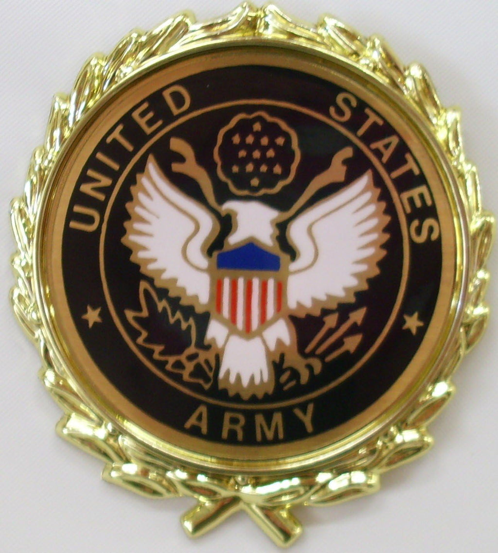 3x5 Flag & Military Medal Display Case - Shadow Box for Military (Army Emblem / Green Velvet)