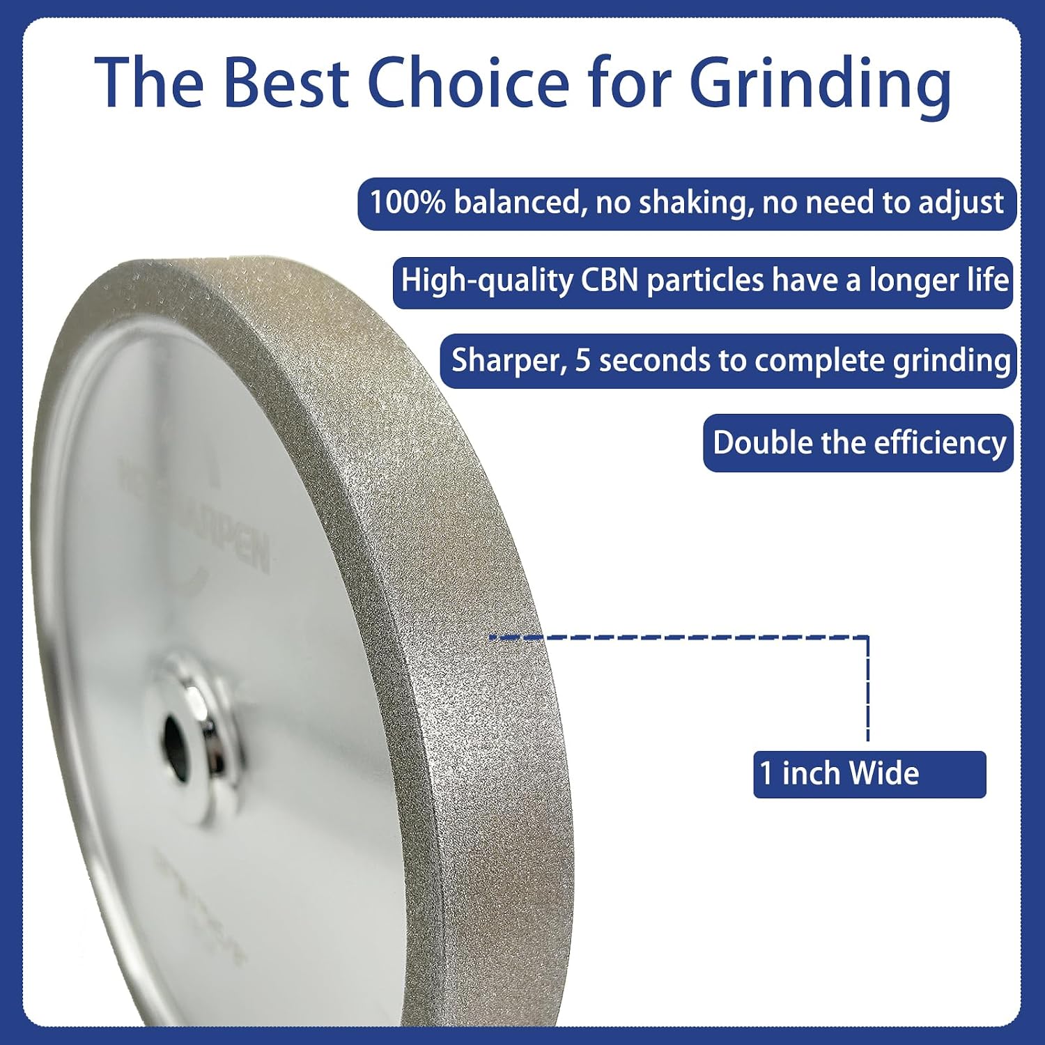CBN Grinding Wheel 8 inch 180&320 Grit,1' Wide,5/8' Arbor,for Sharpening Woodturning and HSS Tools,Suitable for All Kinds of 8-inch Bench Grinders(180&320 Grit)