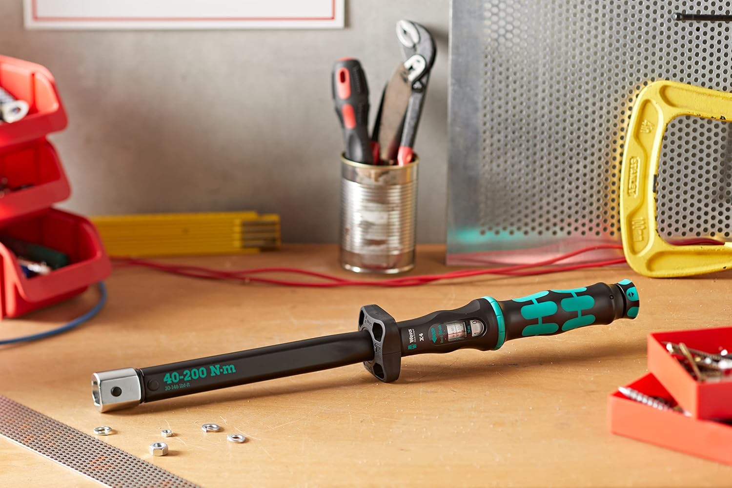WERA 05075654001 Click-Torque X 4 Torque Wrench for Insert Tools, 40-200 Nm, 14x18 x 40-200 Nm