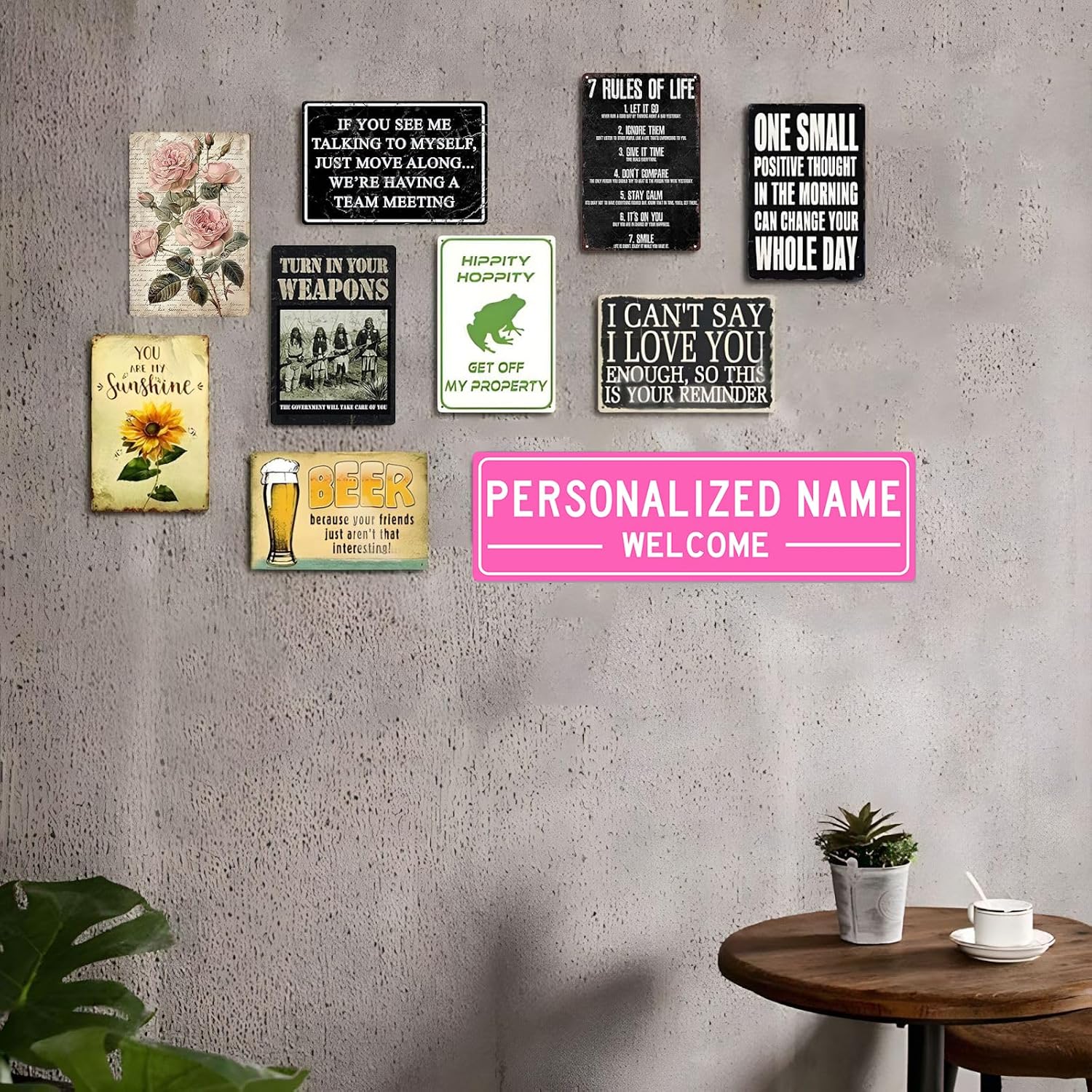 Custom Street Sign with Directional Arrow, Double Sided/Reflective Option, 36''x12'', Personalized Road Address Large Metal Sign, Customize for Business, Office, Outdoor, Home, Delivery