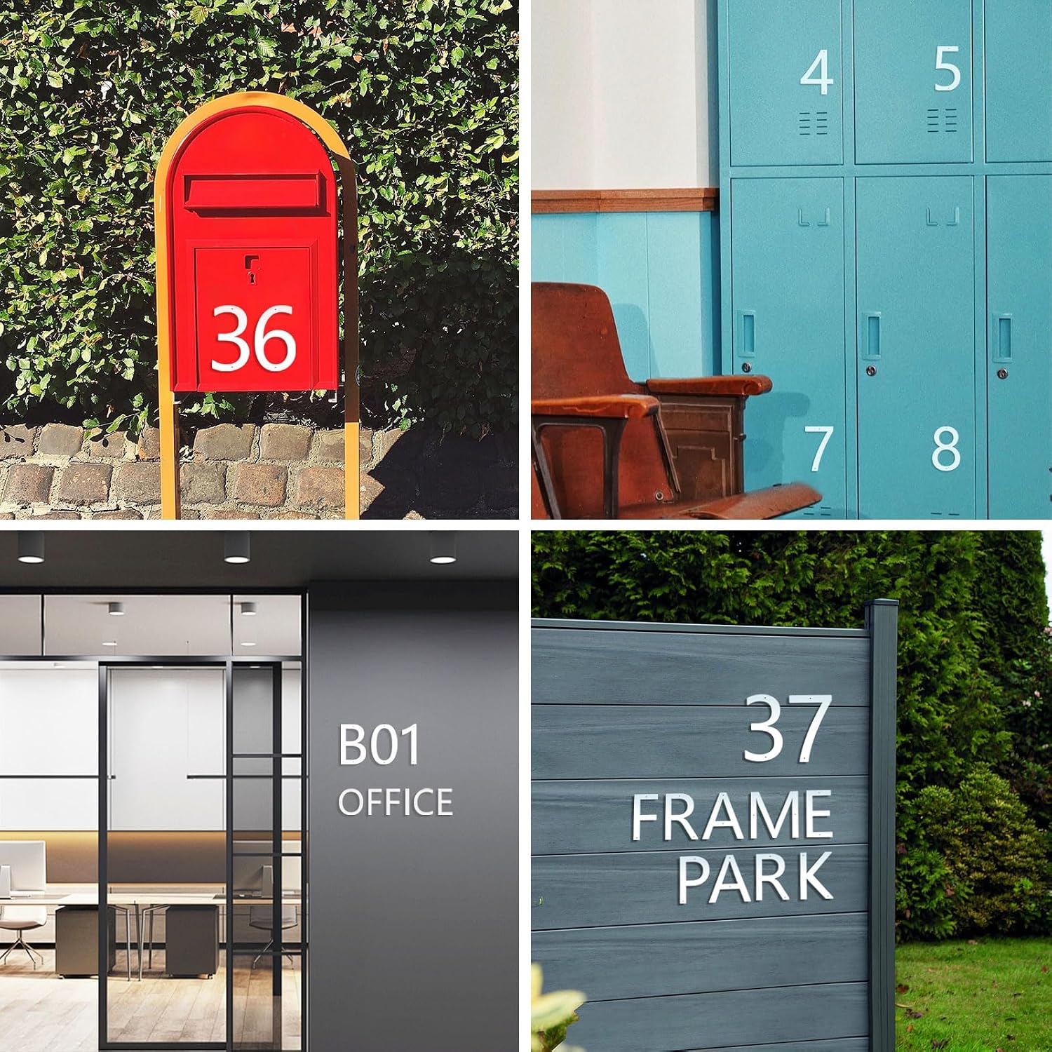 28 Inch White House Numbers for Outside, Metal Letters for Outdoor Signs, Anti-rust Aluminium House Address Letters for Front Door, Office, and Garden Decoration (Arrow)