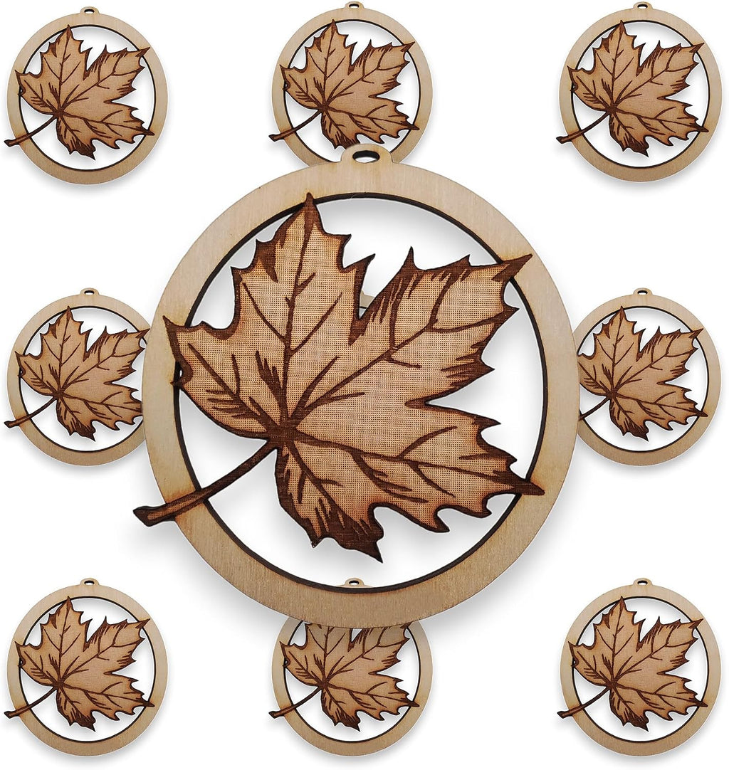 10PK Personalized Maple Leaf Ornaments, Thanksgiving Christmas Tree Decorations, Fall Decorations for Christmas Tree