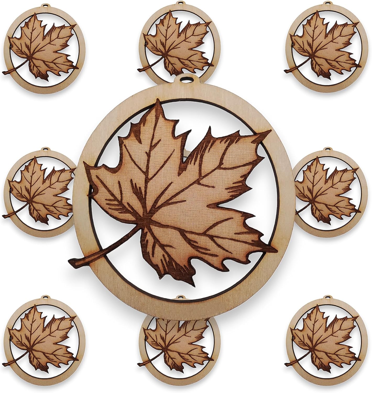 10PK Personalized Maple Leaf Ornaments, Thanksgiving Christmas Tree Decorations, Fall Decorations for Christmas Tree