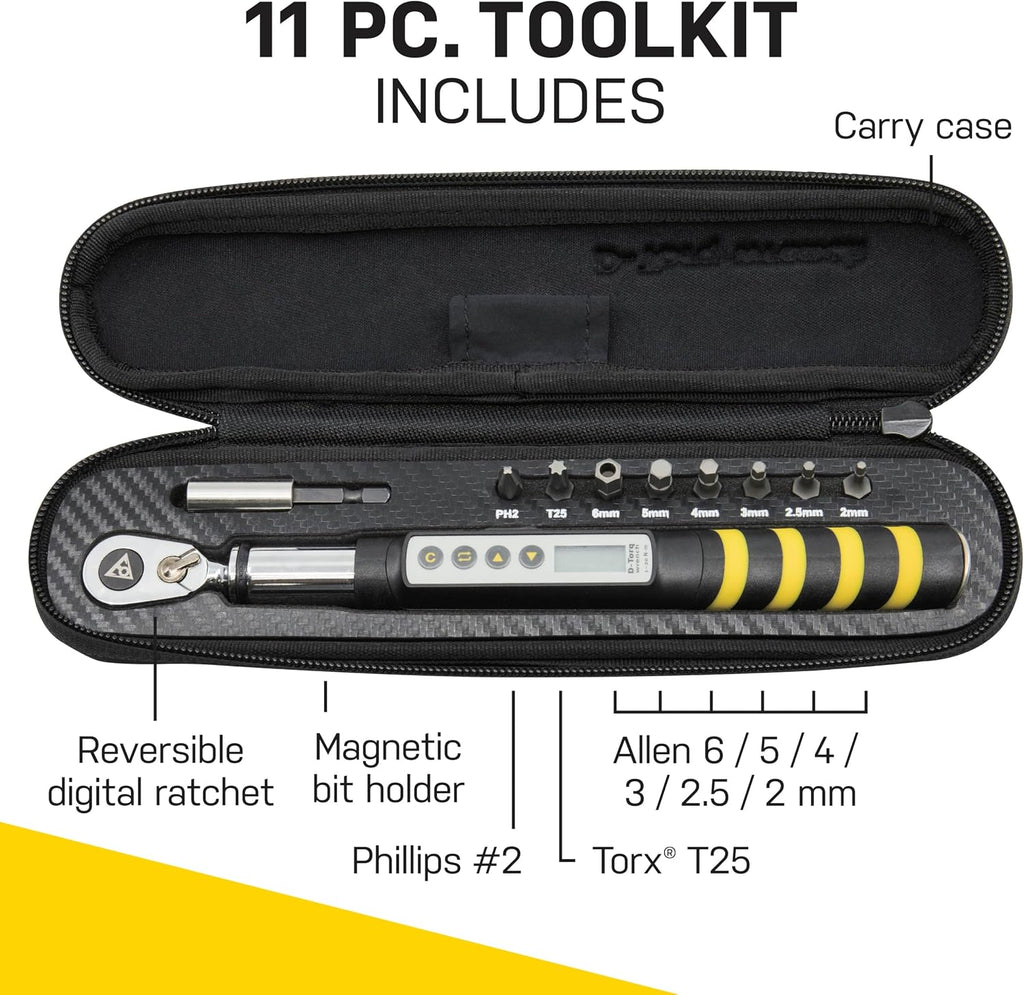 TOPEAK D-Torq Digital Bike Torque Wrench, Silver, Grey