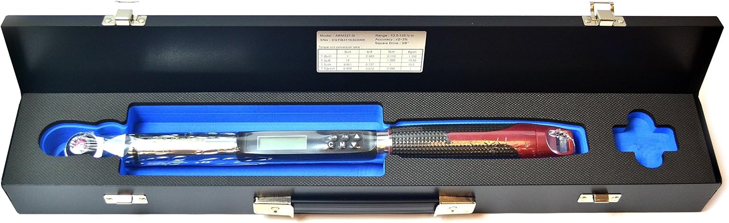 ACDelco ARM325-2i 1/4' Heavy Duty Interchangeable Digital Torque Wrench with Buzzer and LED Flash Notification - ISO 6789 Standards with Certificate of Calibration