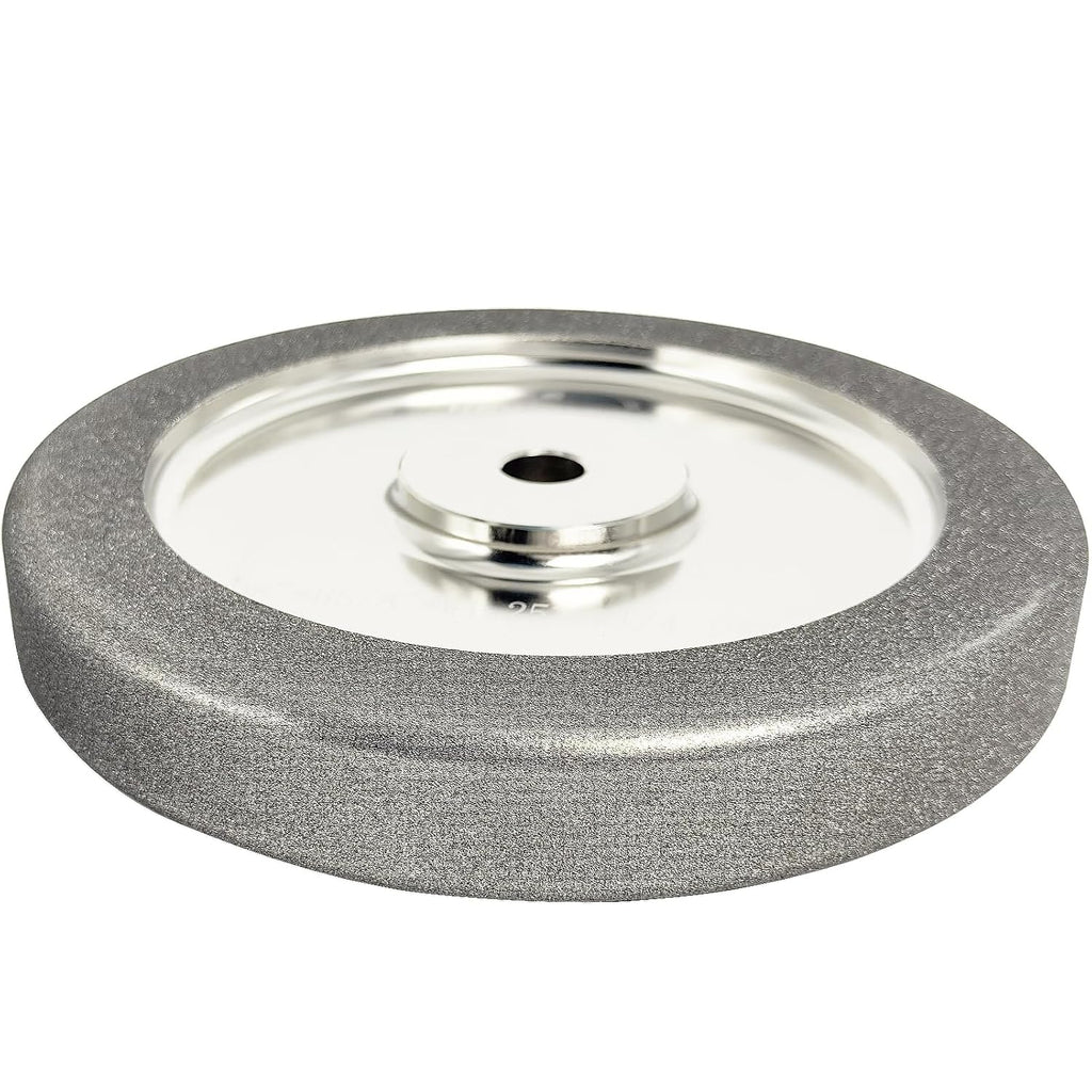 4 in 1 CBN Grinding Wheel 8 inch 320 Grit,1.25' Wide,5/8' Arbor,for Sharpening Woodturning Tools、High Speed Steel Tools (320 Grit)