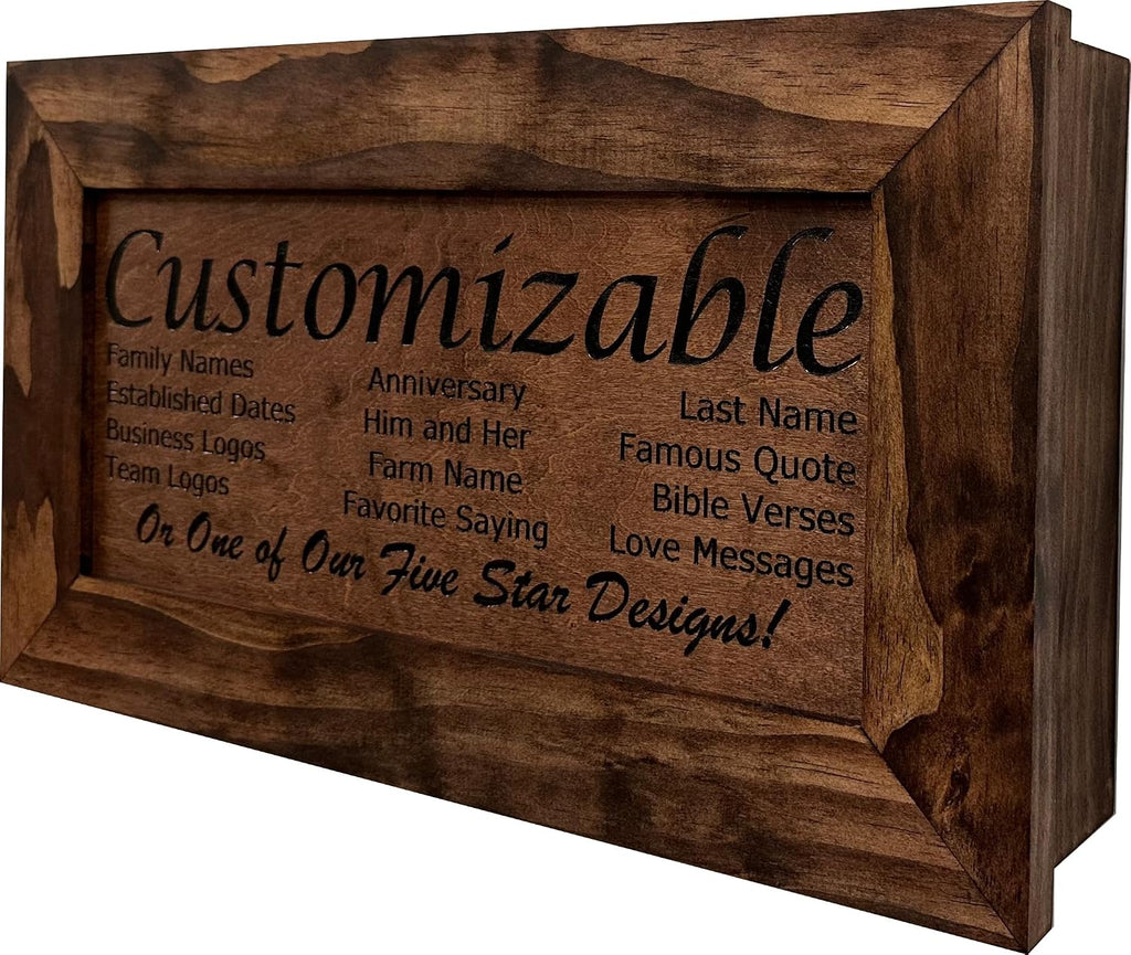 Bellewood Designs Customizable Gun Cabinet Wall Decoration - Personalized Gun Safe To Securely Store Your Gun In Plain Sight