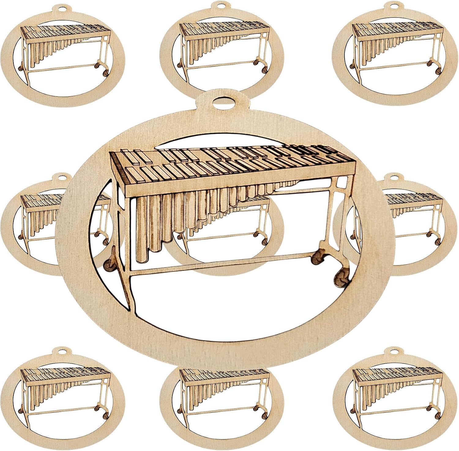 10PK Personalized Marimba Ornament for Christmas Tree, Unique Marimba Gifts for Gifts for Percussionists, Marching Band Ornament Pit