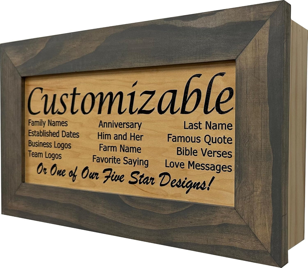 Bellewood Designs Customizable Gun Cabinet Wall Decoration - Personalized Gun Safe To Securely Store Your Gun In Plain Sight