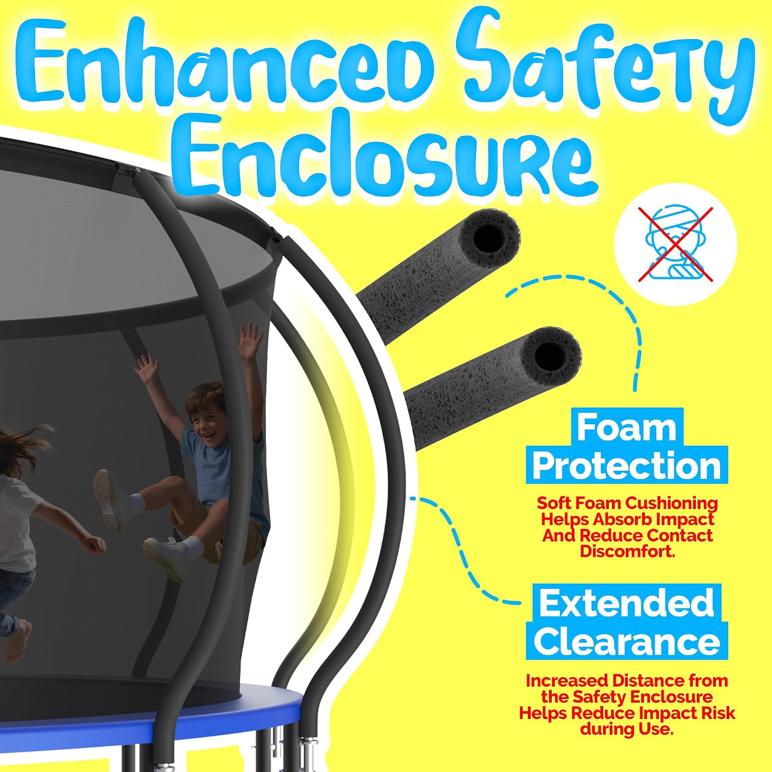 YORIN Tranpoline 10 12 14 15 16 FT Tranpoline for Kids and Adults 1500LBS Recreational Tranpoline with Basketball Hoop, Enclosure Net, Back Yard Heavy Duty Outdoor Pumpkin Tranpolines, ASTM Approved