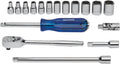 Williams MSM-17HFTB 17-Piece 1/4-Inch Drive Socket and Drive Tool Set with Toolbox