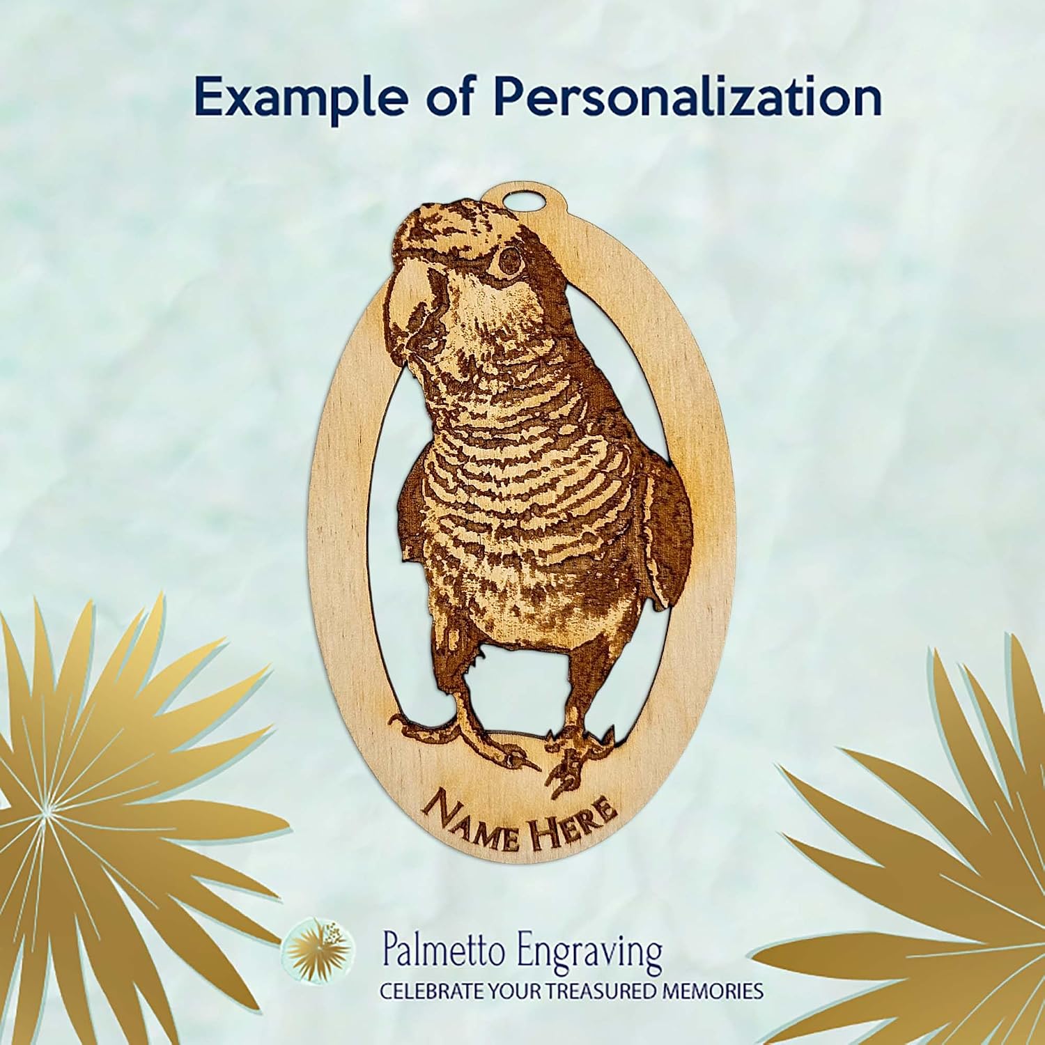 10PK Personalized Quaker Ornament, Monk Parakeet Gifts for Bird Owners, Parakeet Ornaments for Christmas Tree, Parrot Gifts for People Who Like Birds