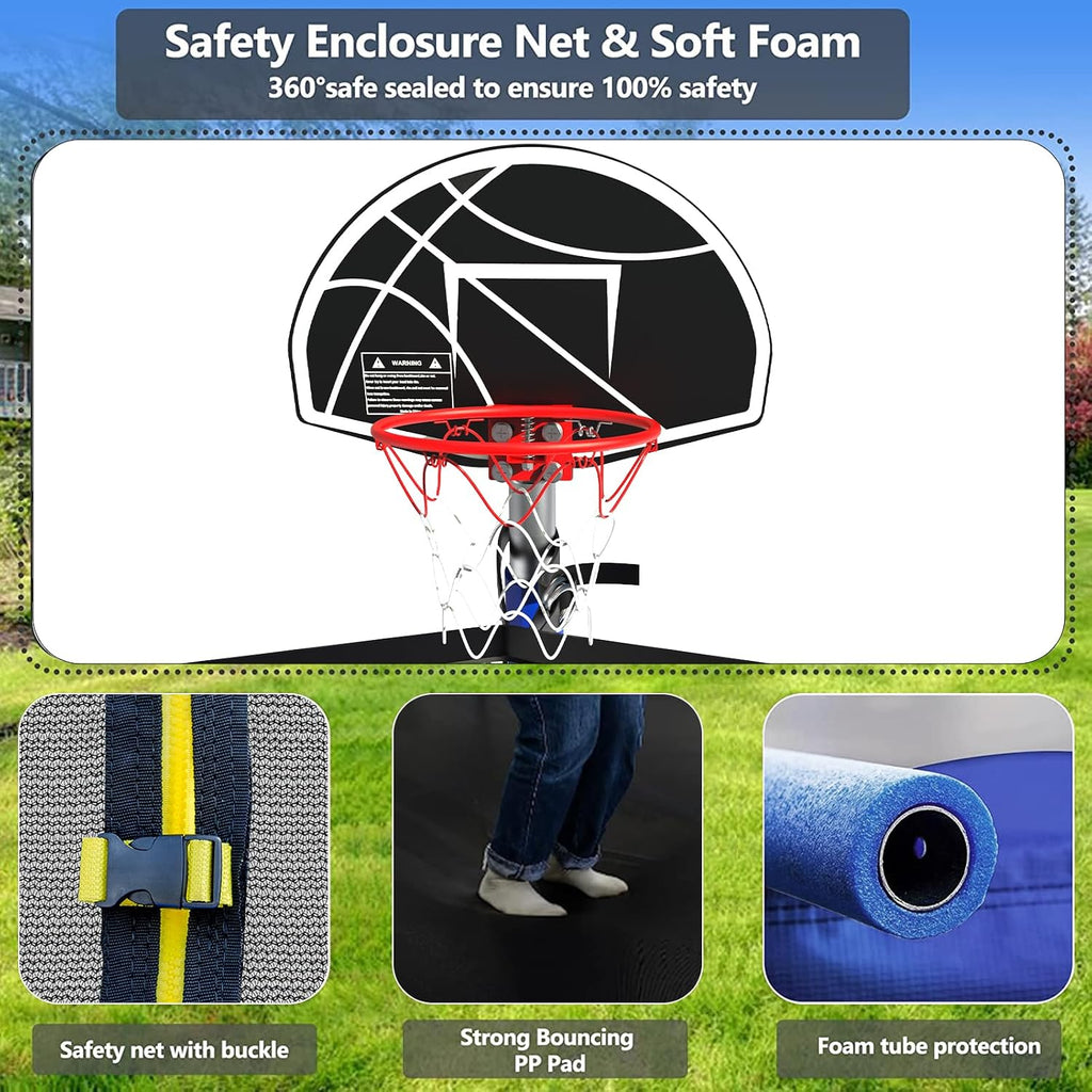Lyromix Upgraded 16FT Trampoline for Kids and Adults