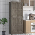 Storage Cabinet,Kitchen Pantry Cabinet,Kitchen Pantry Storage Cabinets with 4 Doors,Tall Kitchen Pantry with Adjustable Shelves,Cupboard for Kitchen,Pantry,Dining Room,Living Room and Bathroom,Gray