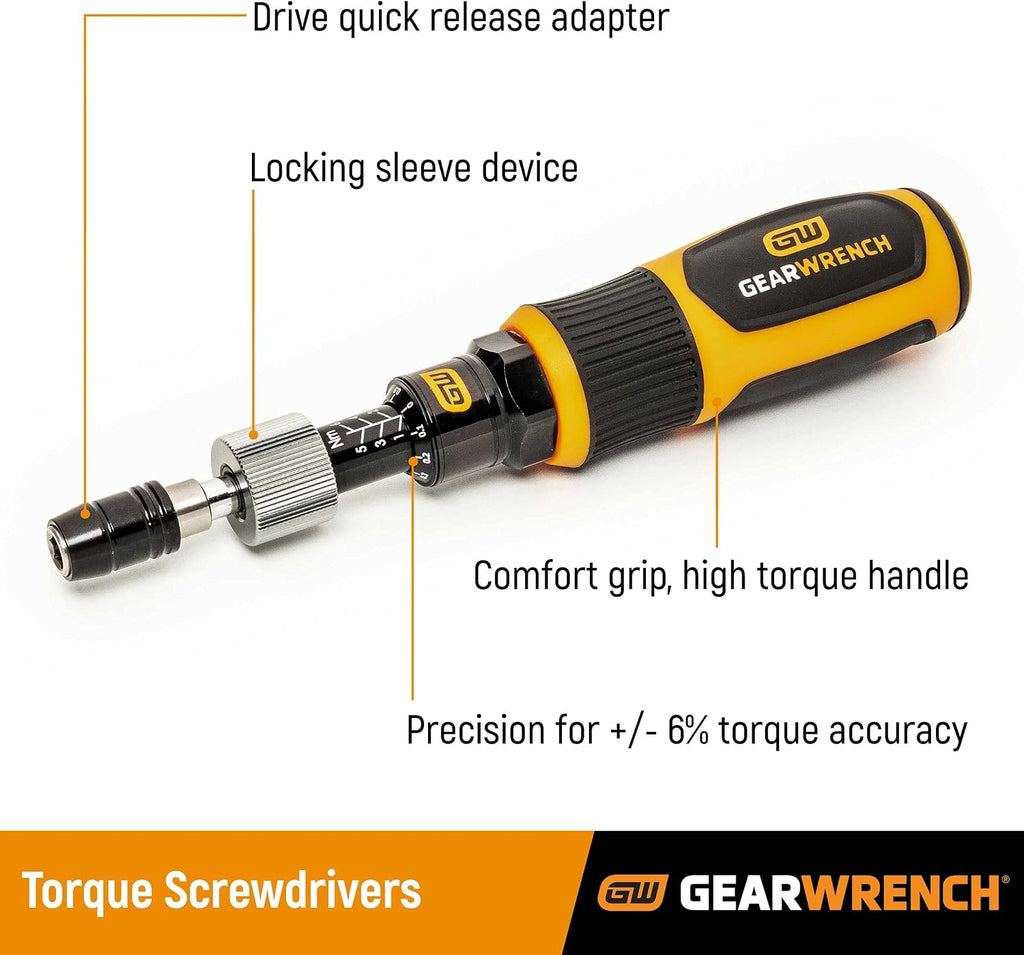 GEARWRENCH 1/4' Drive Torque Screwdriver 1-6Nm - 89621
