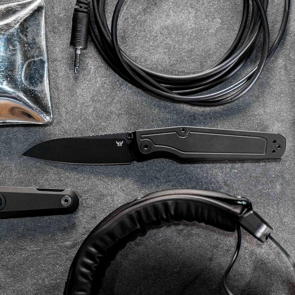 Flytanium Concourse Frame Lock Pocket Knife with Titanium Handle – Modified Wharncliffe 14C28N Steel Blade, Front Flipper & Thumbstud, Reversible Titanium Pocket Clip, EDC Knife (Black Coated)