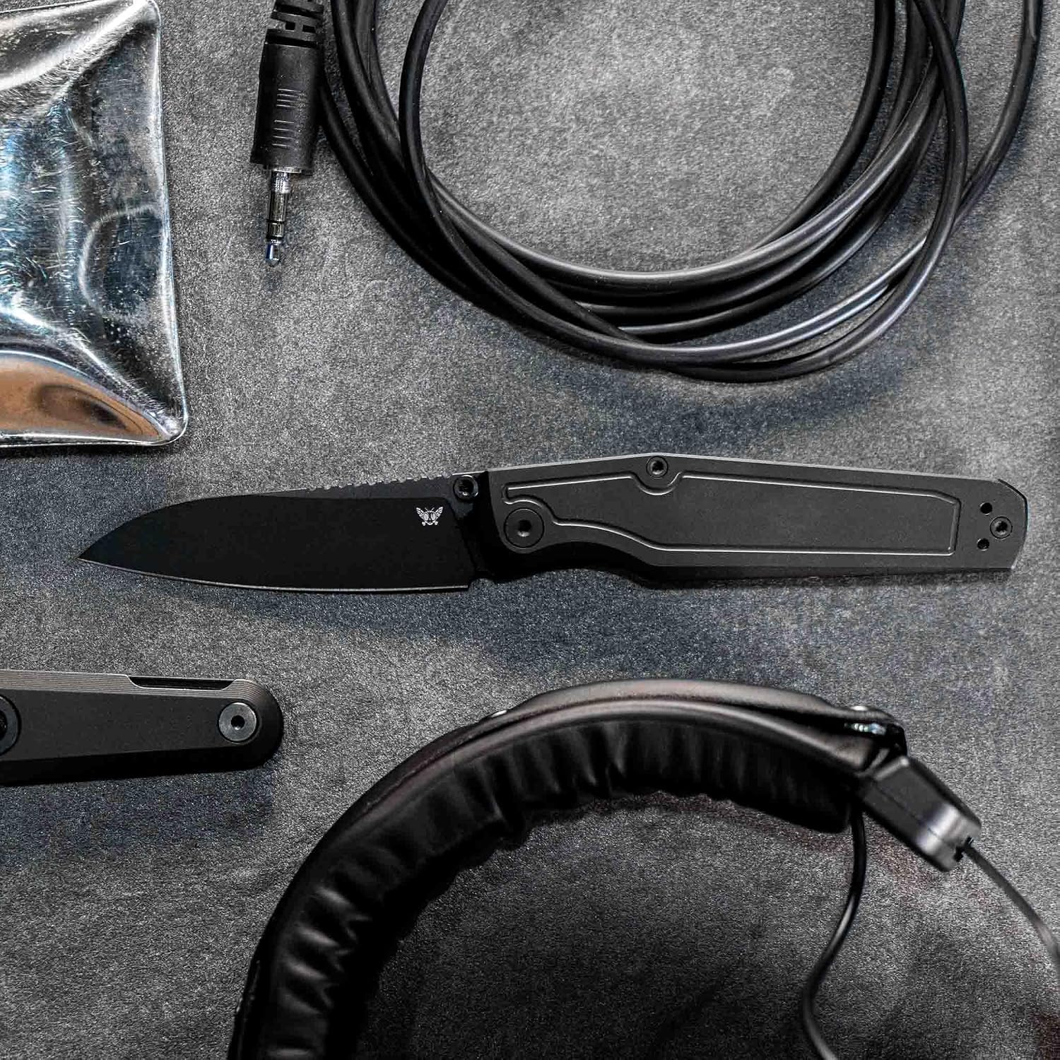 Flytanium Concourse Frame Lock Pocket Knife with Titanium Handle – Modified Wharncliffe 14C28N Steel Blade, Front Flipper & Thumbstud, Reversible Titanium Pocket Clip, EDC Knife (Black Coated)
