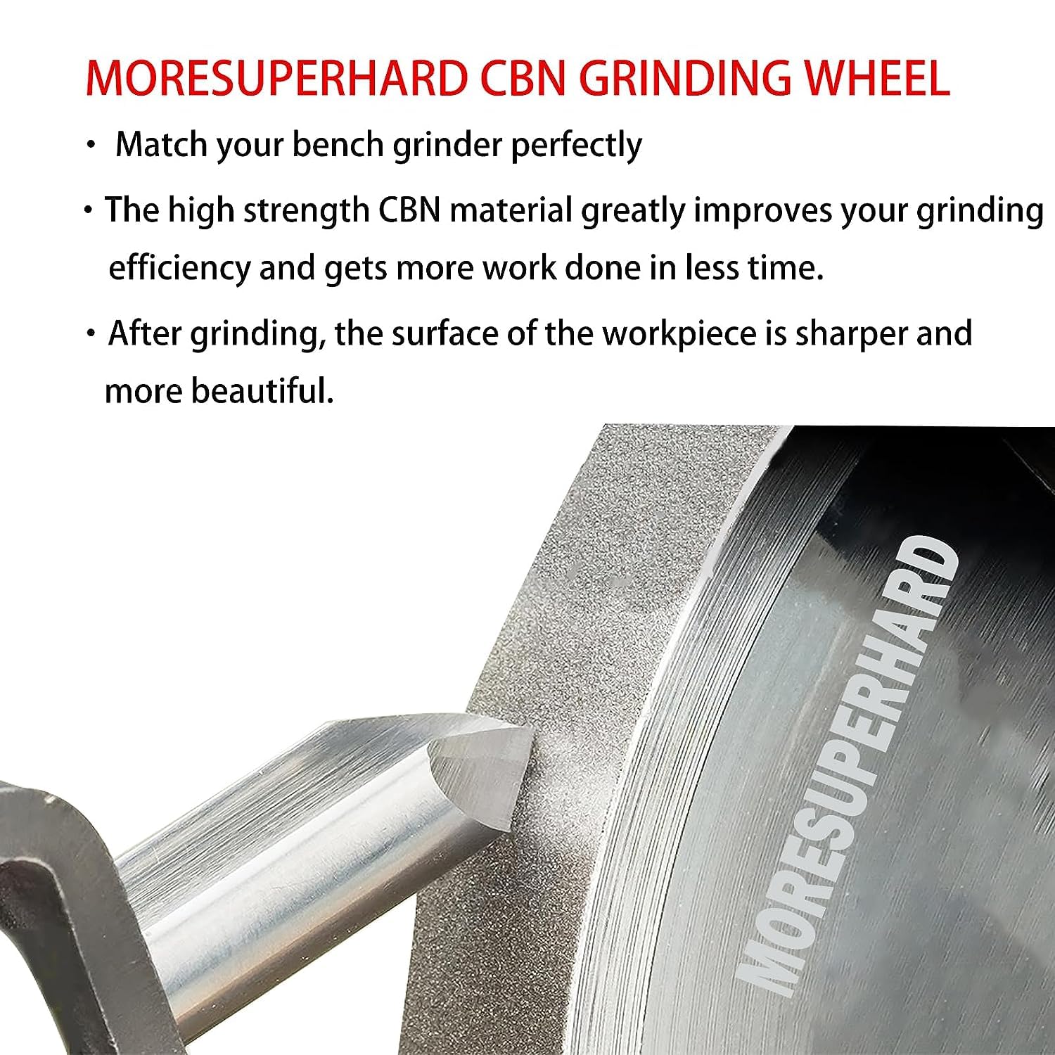8 inch CBN Grinding Wheel Set 180 & 80 Grit，1' Wide，5/8' Arbor， Aluminum Body，for Sharpening High Speed Steel Tools Woodturning Tools，for All Kinds of 8 inch Bench Grinders