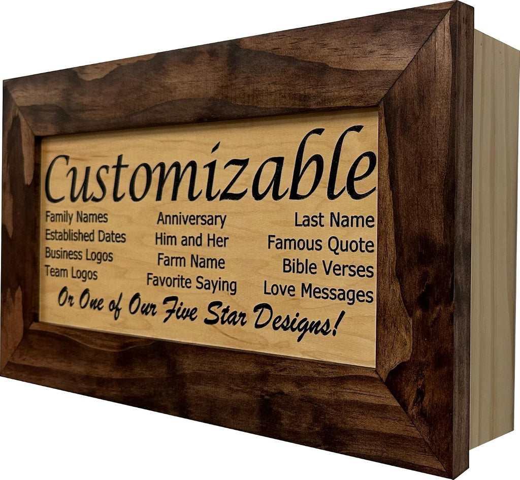 Bellewood Designs Customizable Gun Cabinet Wall Decoration - Personalized Gun Safe To Securely Store Your Gun In Plain Sight