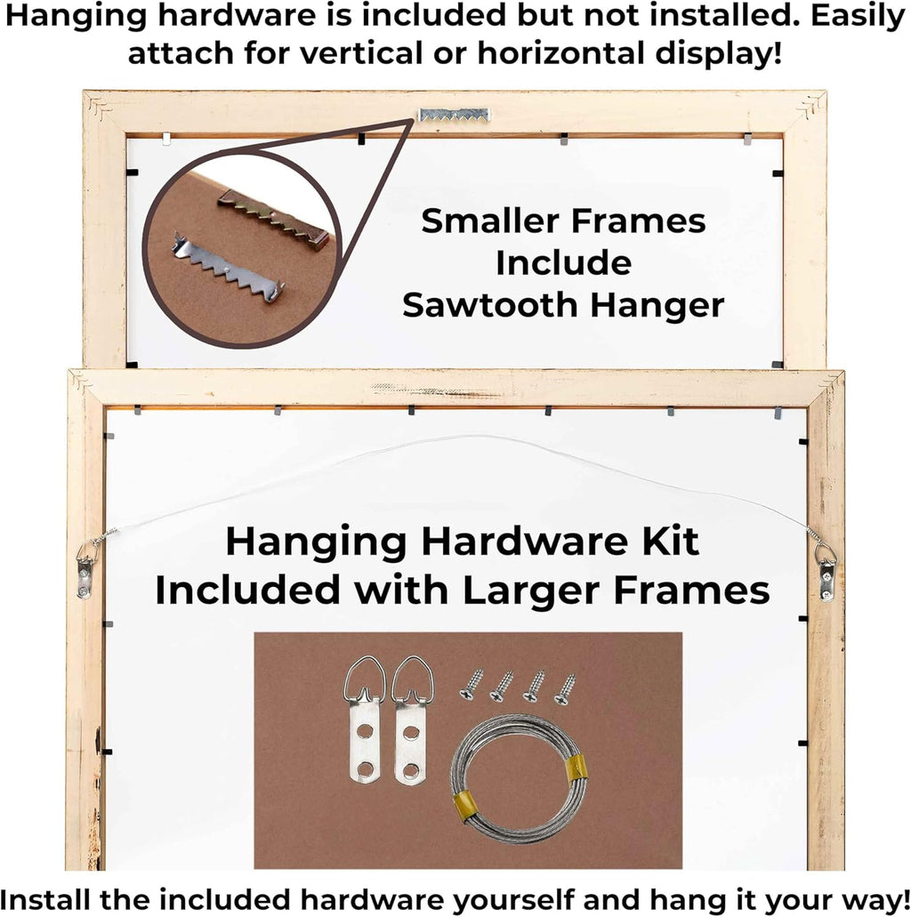 32x40 Shadow Box Black Solid Wood Display Frame with White Acid-Free Backing UV Acrylic & Hanging Hardware - with 3/4' Usable Depth