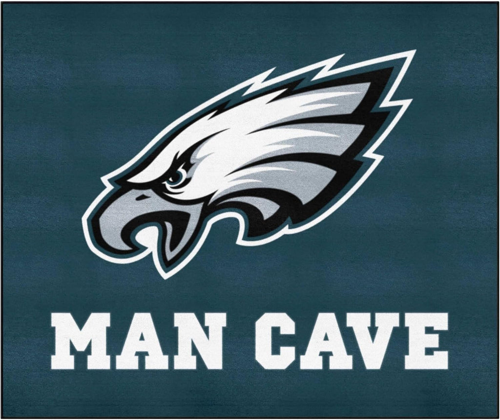 FANMATS 14355 Philadelphia Eagles Man Cave Tailgater Rug - 5ft. x 6ft. Sports Fan Area Rug, Home Decor Rug and Tailgating Mat