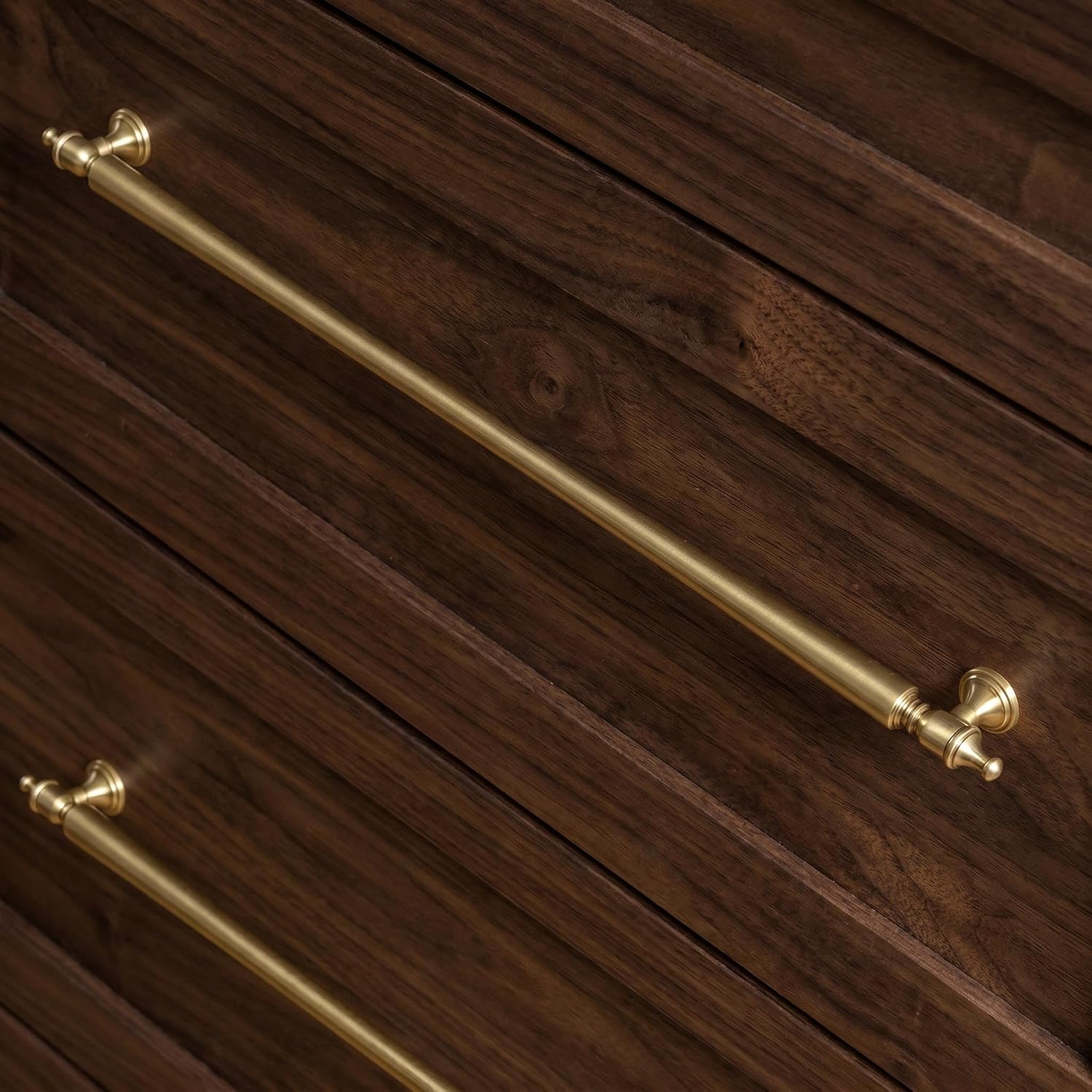 Goo-Ki Champagne Bronze Cabinet Pulls 12-5/8 Inch Hole Centers, 6 Pack, Zinc Alloy Traditional Handles for Kitchen, Pantry, Dresser, Vanity