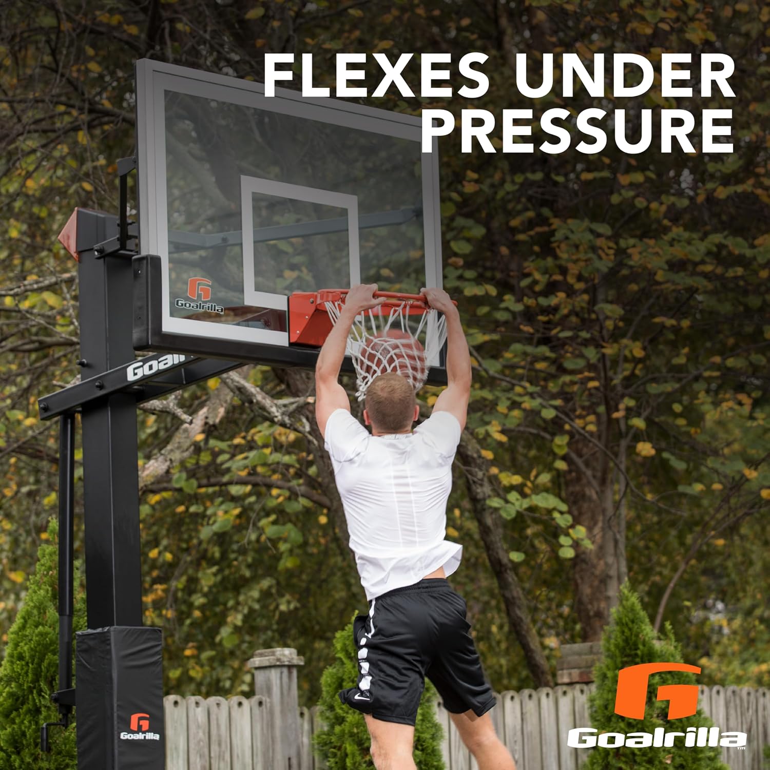 Goalrilla Heavy-Weight Pro-Style Breakaway Basketball Flex Rim with All-Weather Nylon Net and Powder-Coated Rim and Stainless Steel
