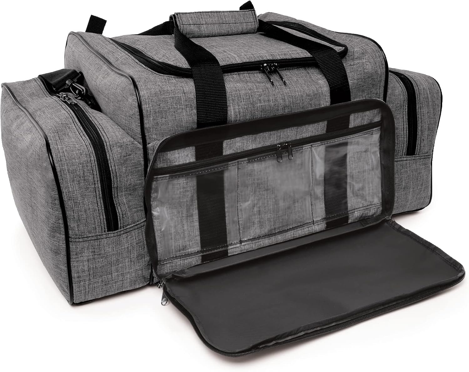 Hopkins Antimicrobial EZ-Open Shoulder Bag: Spacious, Durable & HIPAA-Safe - Ideal for Busy Home Healthcare Nurses and Medical Professionals, 22'W x 15'D x 10'H