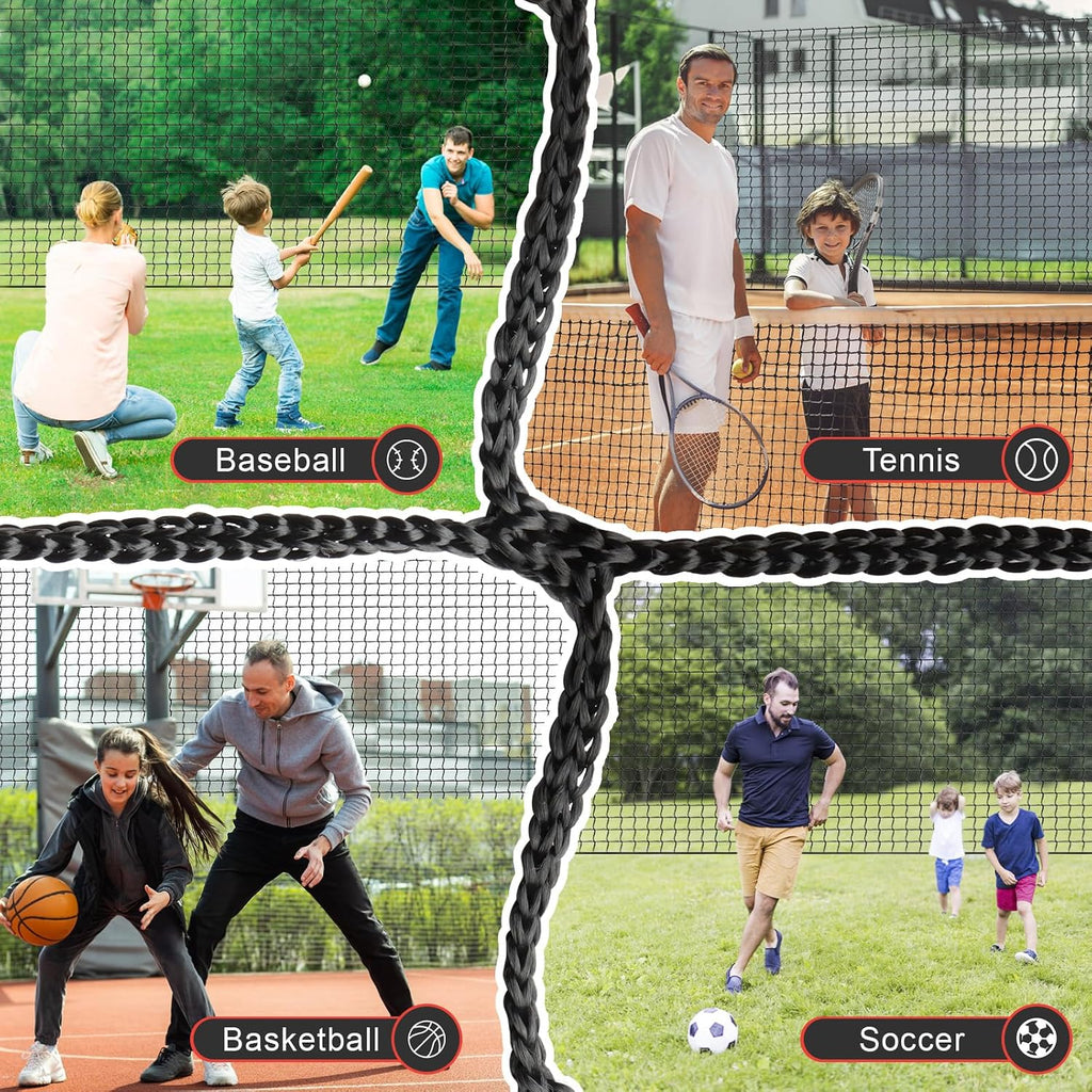 Storgem Baseball Softball Backstop Nets, Sports Netting, Sports Barrier Netting, Heavy Duty Sports Nets Netting Knotless for Playing Field, Backyard or Garage