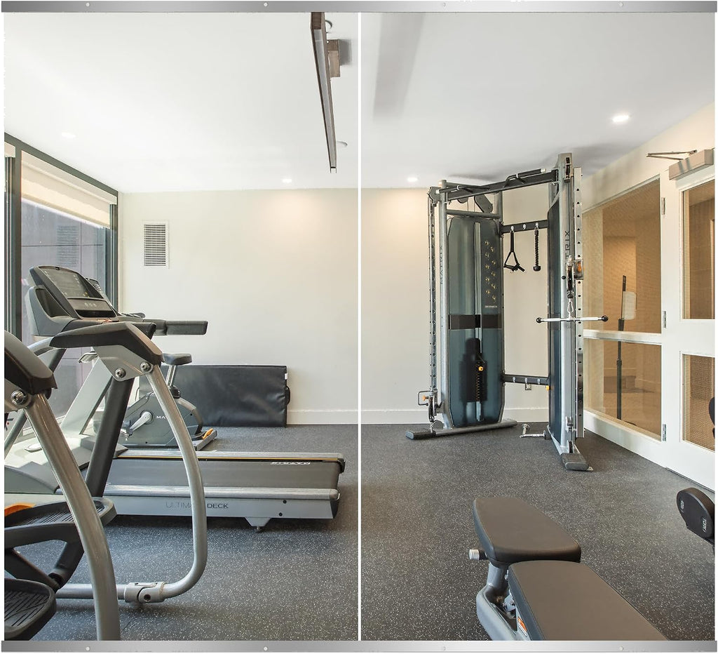 Delma Home Gym Mirror,54''x28''x2PCS Silver,Large Full Body Tempered Glass Frameless, Wall-Mounted for Gym, Yoga, Garage, Bedroom, Bathroom