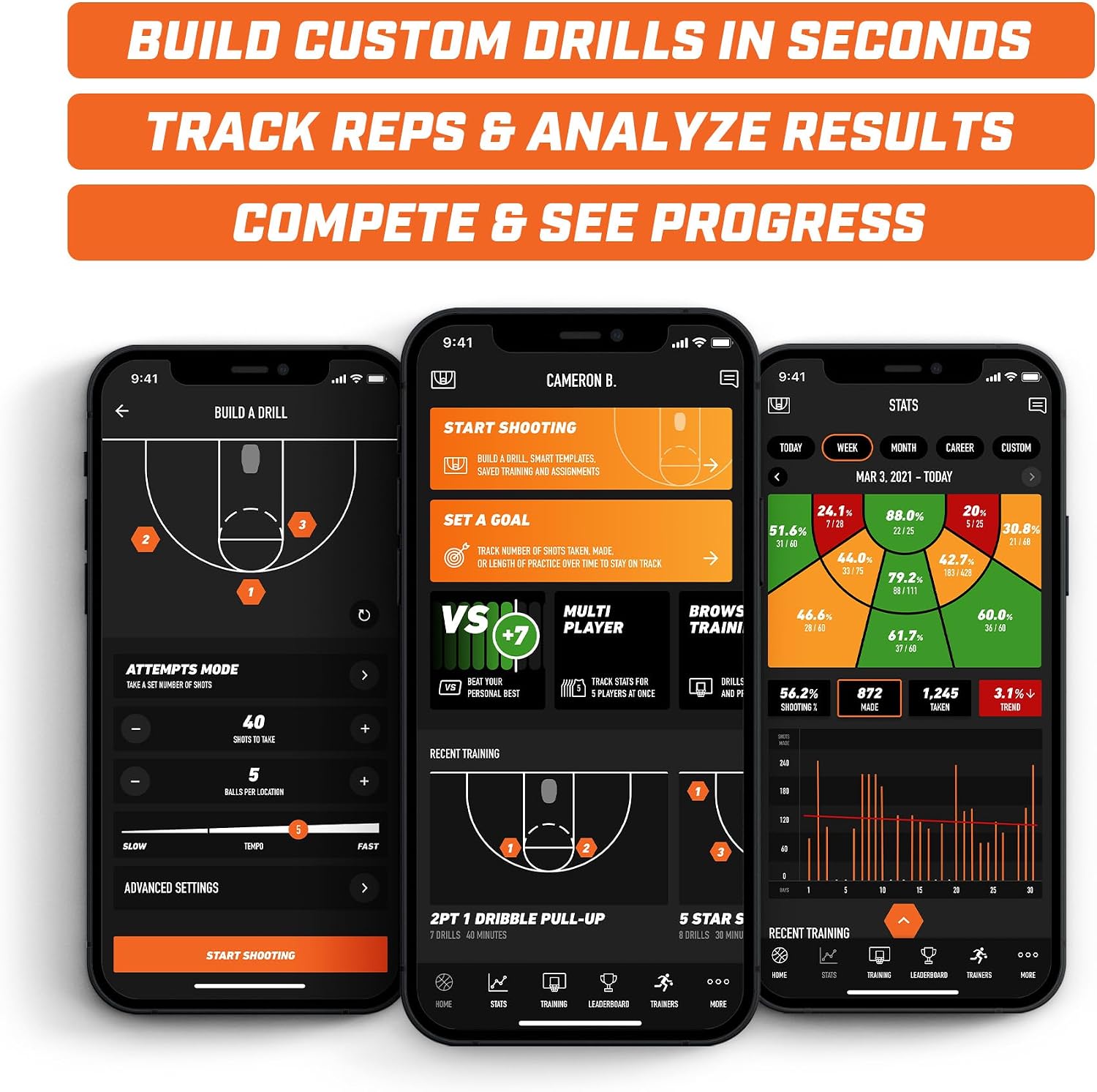 Dr. Dish Home Basketball Shooting Machine - Shot Trainer and Automatic Rebounder for Home and Driveway Use