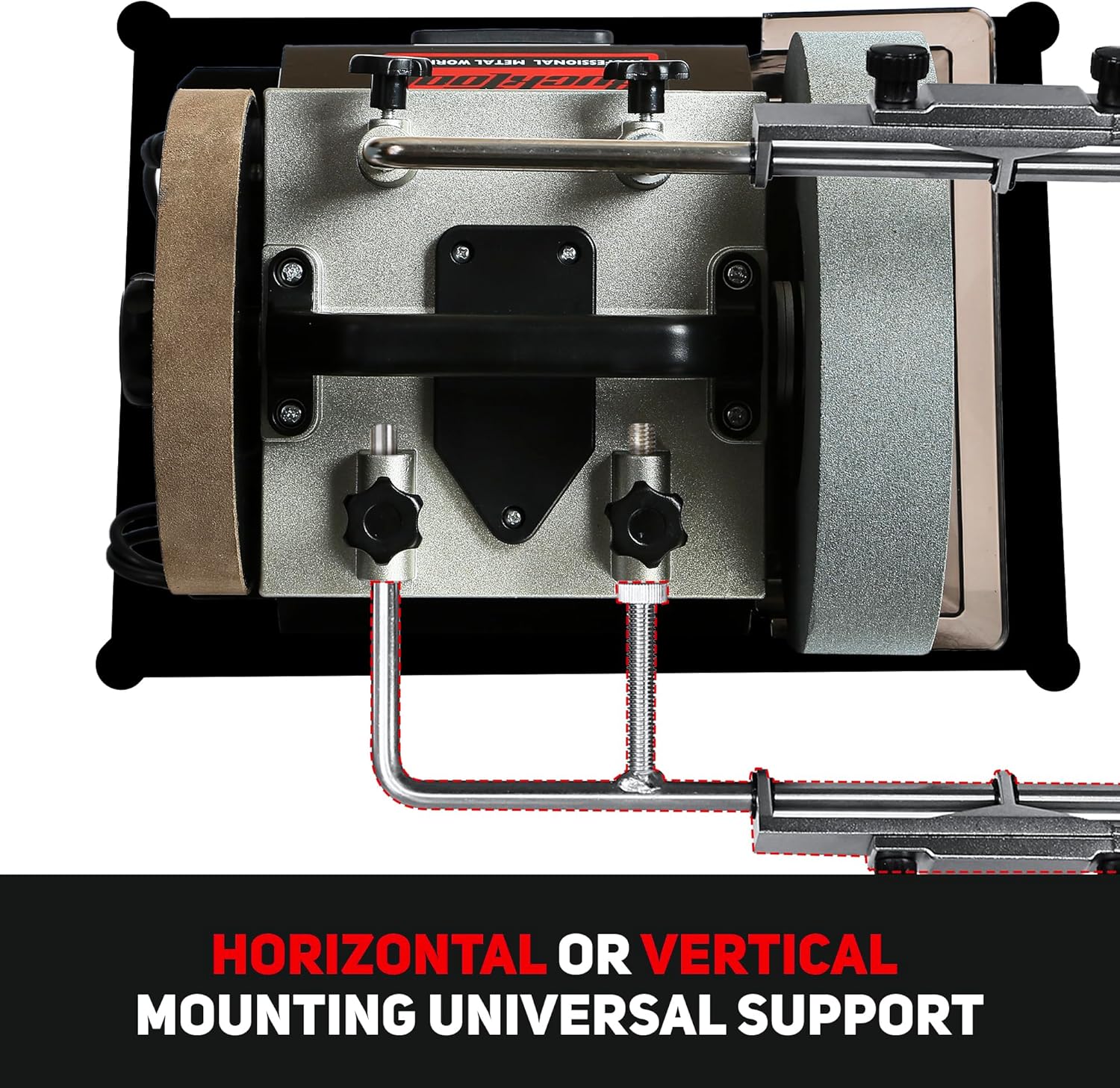 BUCKTOOL 10-Inch Variable Speed Wet Sharpening System, 1.2-Amp Two-Direction Water Cooled Wet Stone Grinder 90-160RPM, Wet Bench Grinder for Knife, Chisel, Knife, Axe, SCM8103