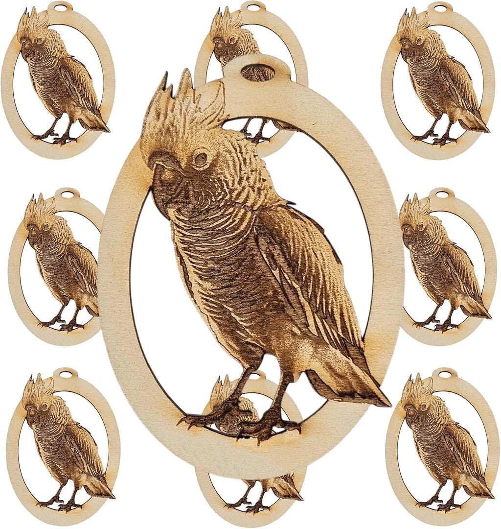 10PK Personalized Cockatoo Ornament, Gifts for Cockatoo Owners, Bird Christmas Tree Ornaments, Parrot Gifts for People Who Like Birds