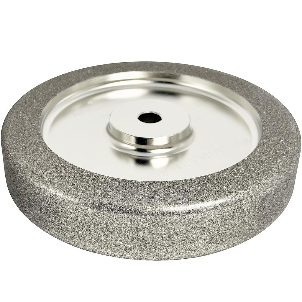 4 in 1 Plus CBN Grinding Wheel 8 inch 80 Grit,1.5' Wide,5/8' Arbor,for Sharpening Woodturning Tools、High Speed Steel Tools (80 Grit)