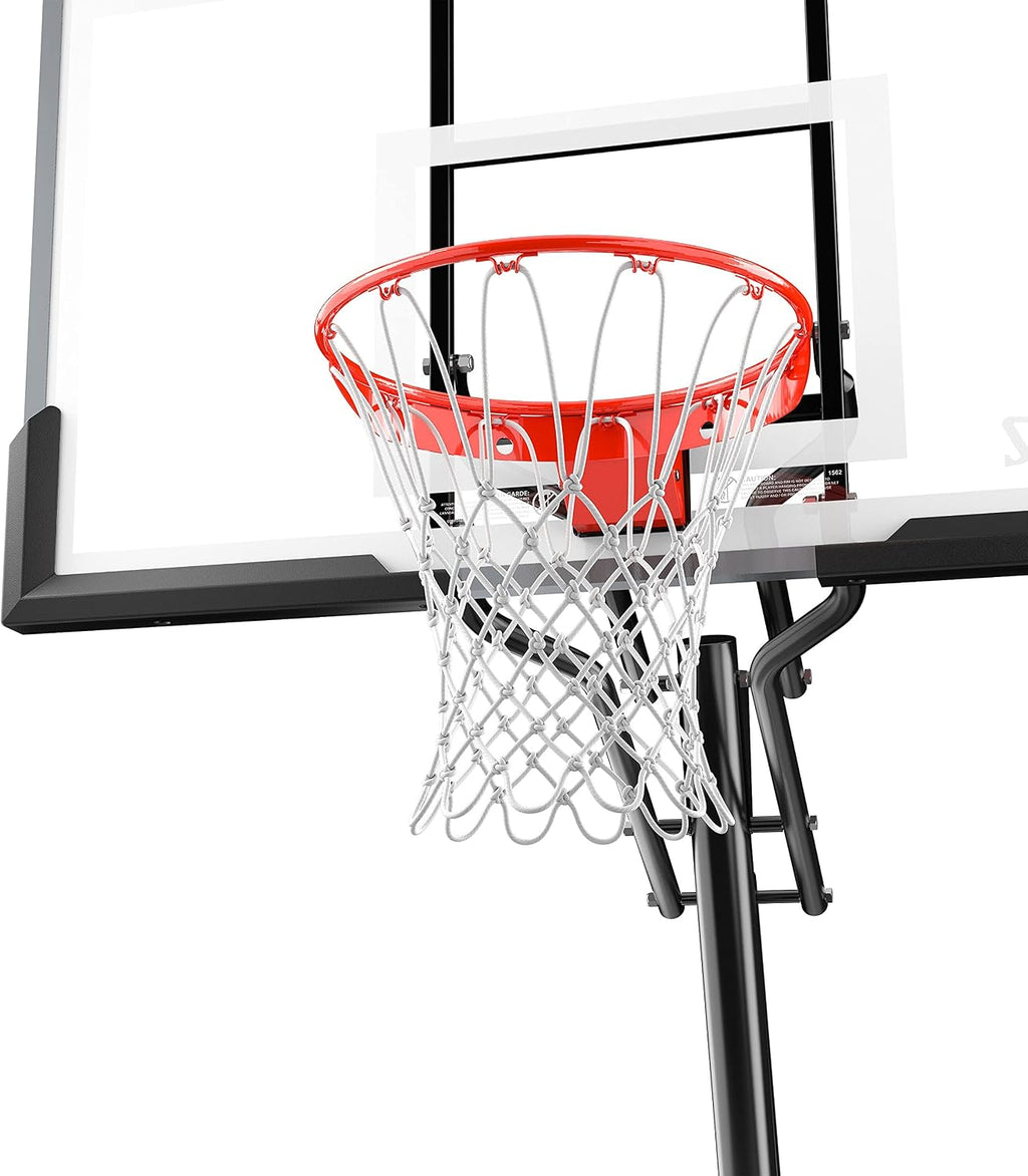 Spalding Ultimate Hybrid Portable Basketball Hoop | Adjustable Height from 7.5' to 10' in Infinite Increments | Arena Slam Breakaway Rim
