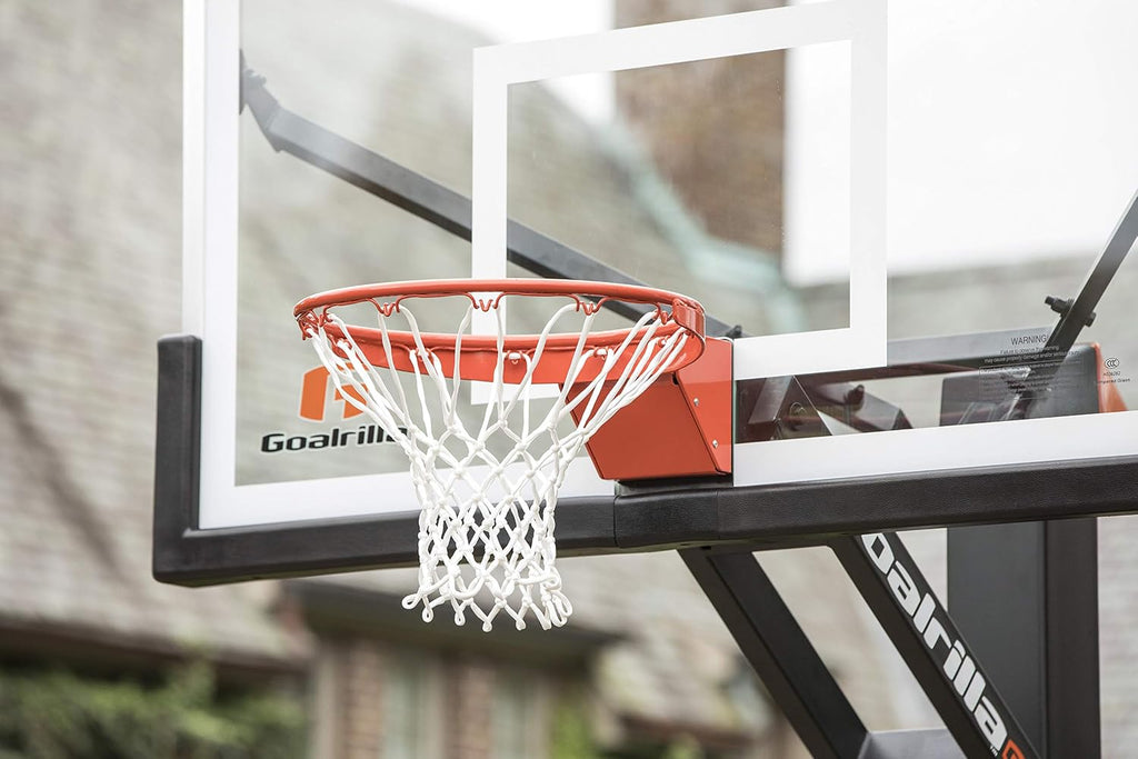 Goalrilla Heavy-Weight Pro-Style Breakaway Basketball Flex Rim with All-Weather Nylon Net and Powder-Coated Rim and Stainless Steel
