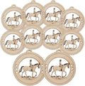 10PK Personalized English Riding Ornaments, Equestrian Keepsakes, Holiday Decor for Horse Lovers